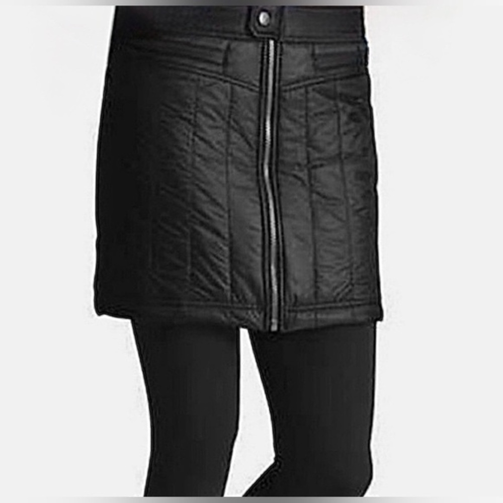 Athleta Toasty Buns Insulated Puffer Ski Skirt Black 4